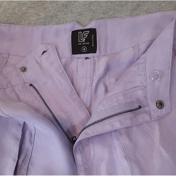 LF the Brand Lavender Purple High Waisted Cargo Pants 00 or 2 NWOT - Picture 4 of 7